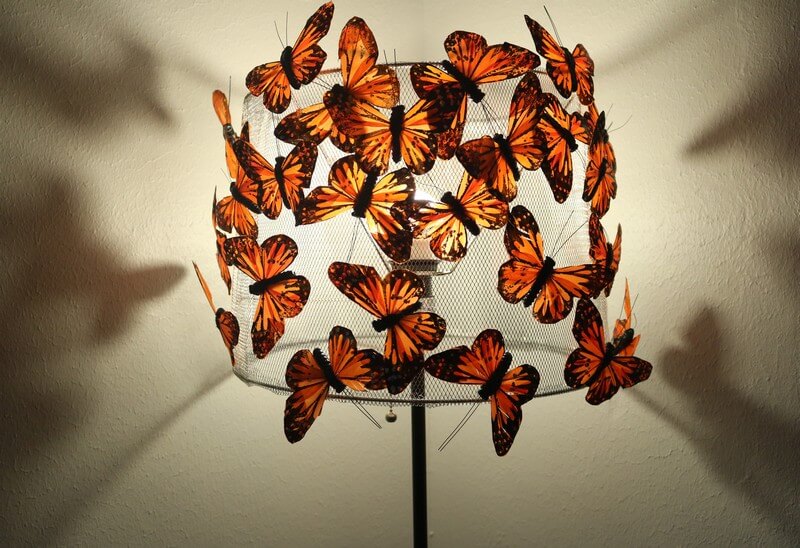 Create a beautiful butterflies lampshade with Wire Mesh